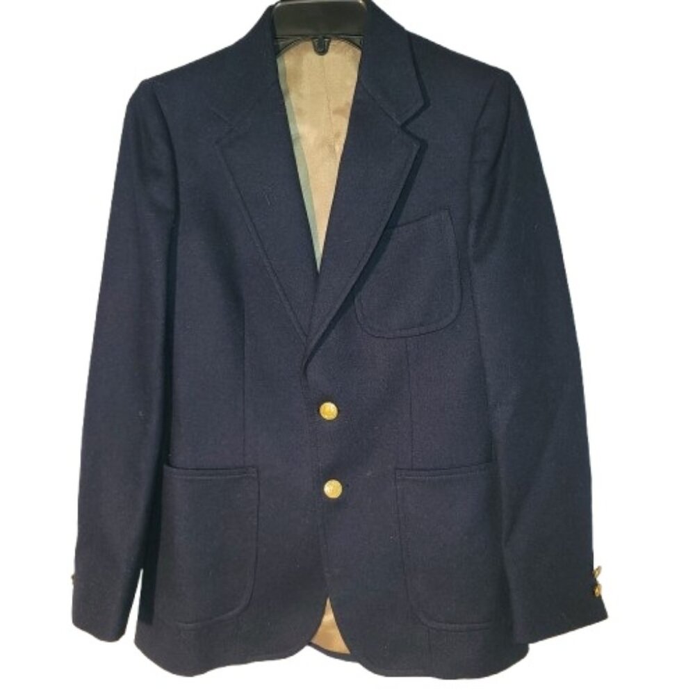 Classic Navy Blazer with Gold Buttons